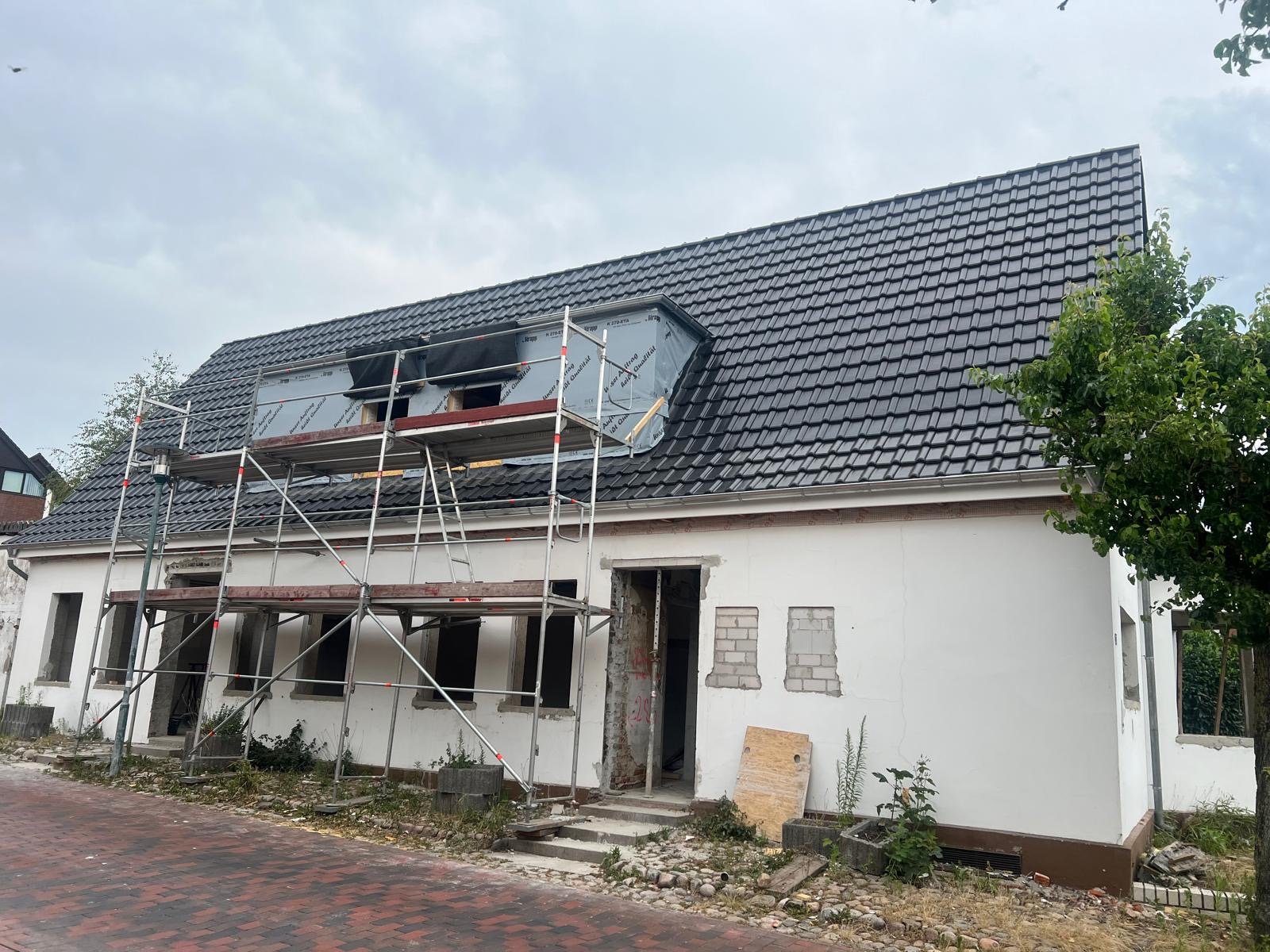 Dak- en gevelwerken in uitvoering